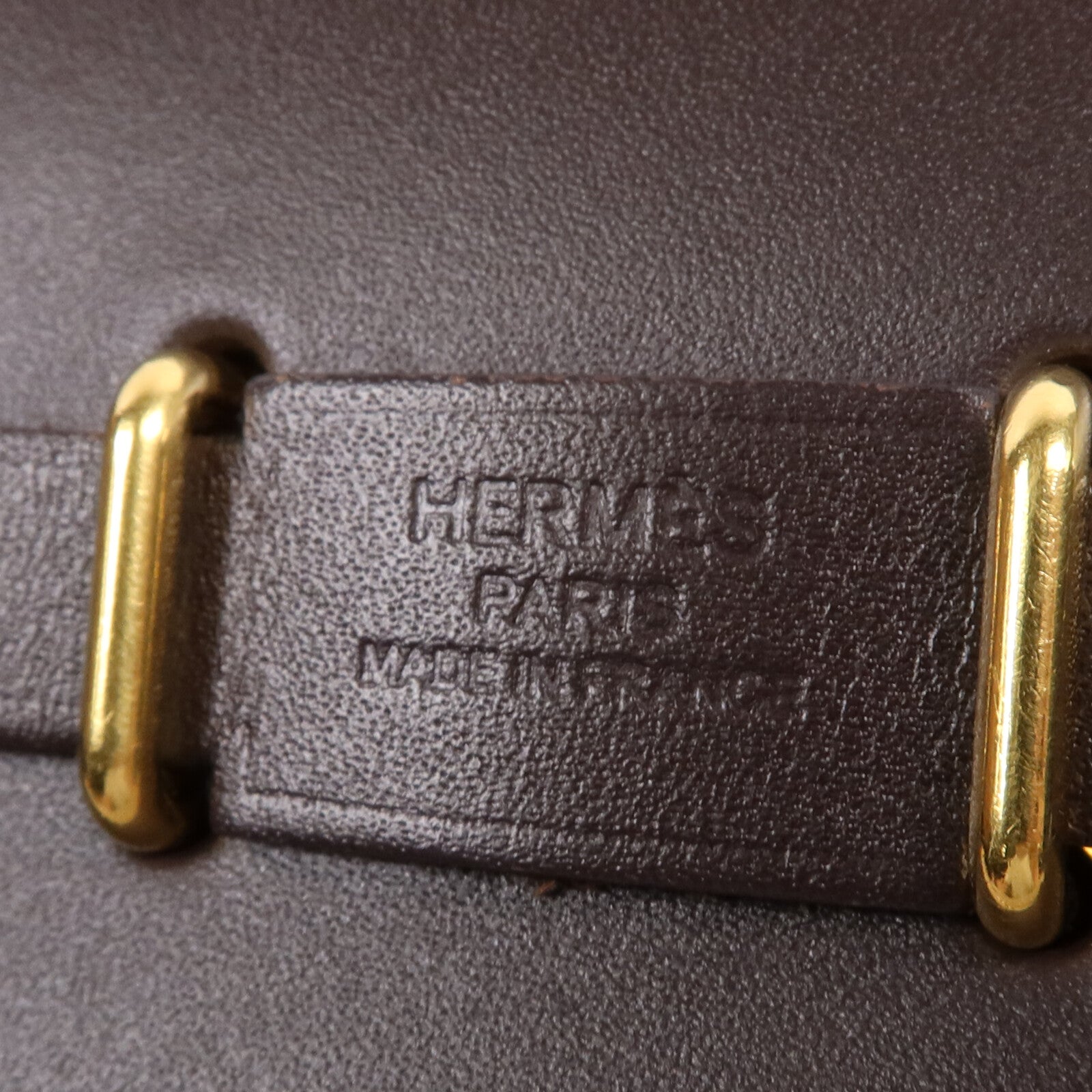 HERMES 帆布Mini Herbag金扣肩背袋