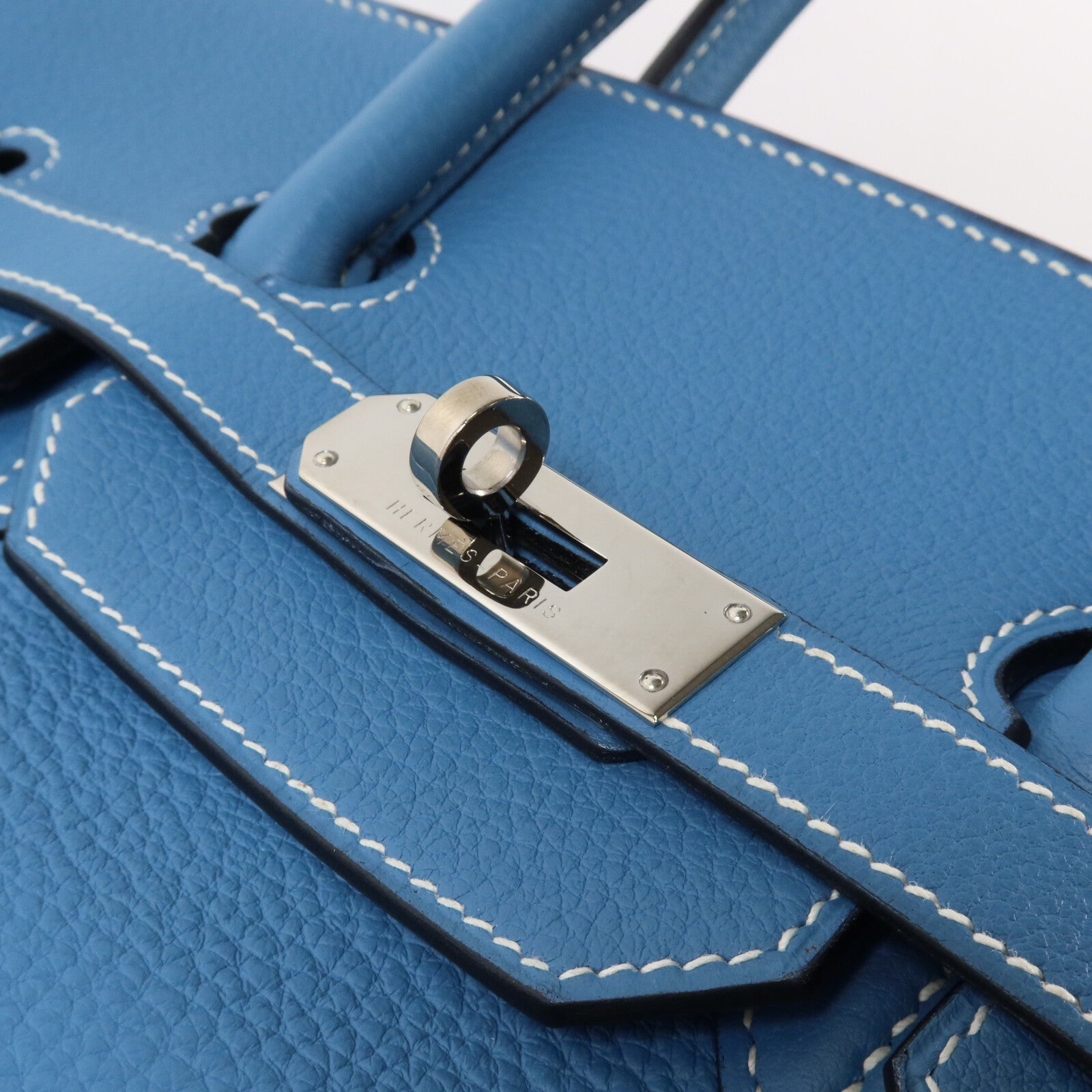 HERMES Togo皮革Birkin 35手挽袋Bleu Jean