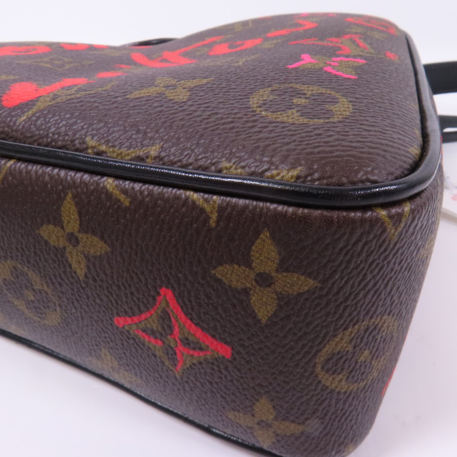 LOUIS VUITTON Monogram Sac Coeur Fall In Love金扣肩背袋棕色