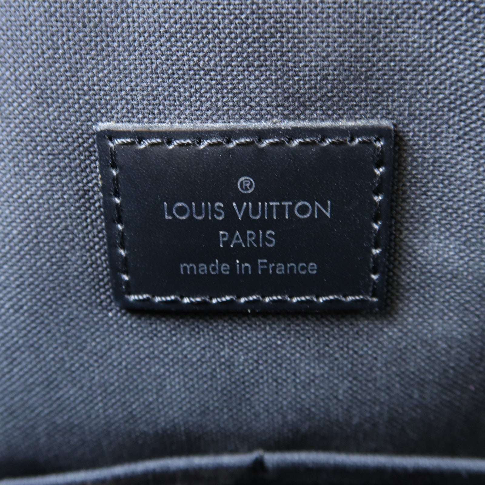LOUIS VUITTON Damier Graphite Tadao銀扣手挽肩背兩用袋黑色