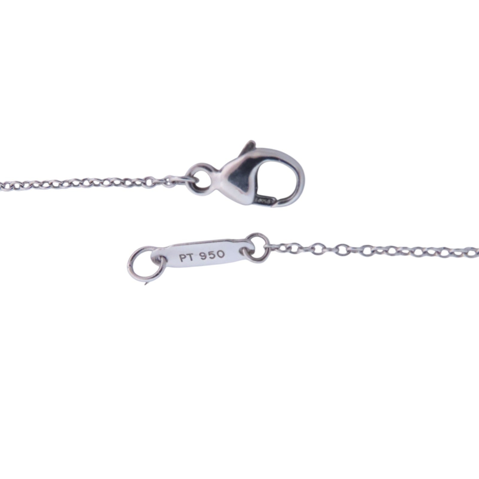 TIFFANY＆CO PT950鉑金Baguette Jazz Drop Diamond Necklace鑽石項鏈