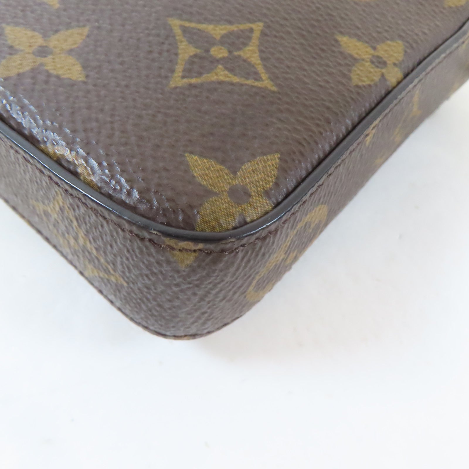 LOUIS VUITTON Monogram Felicie Pochette金扣鏈帶肩背袋啡色