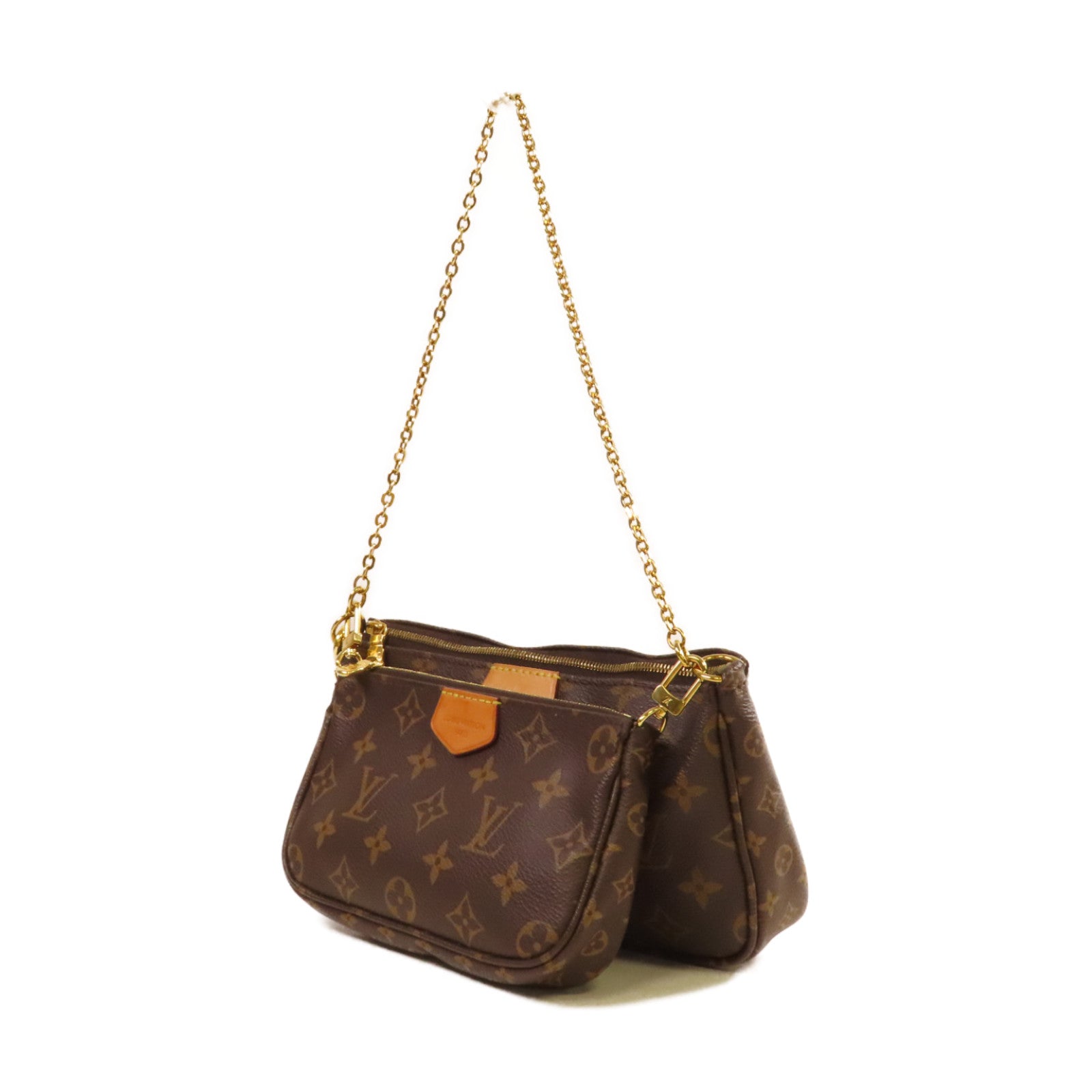 LOUIS VUITTON 【激減優惠】Monogram Multi Pochette Accessoires Shoulder Bag金扣肩背袋啡色