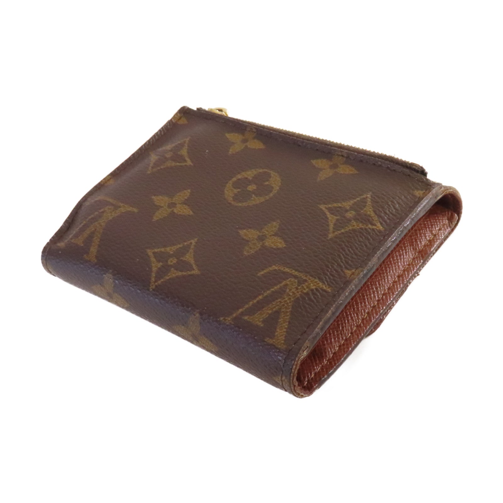 LOUIS VUITTON Monogram Short Wallet金扣短錢包啡色