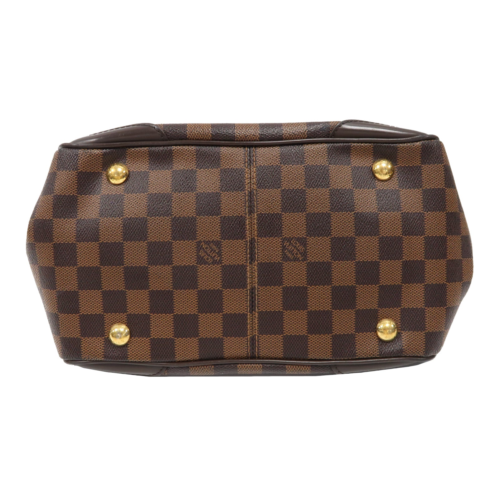 LOUIS VUITTON Damier Ebene Verona PM金扣肩背袋啡色