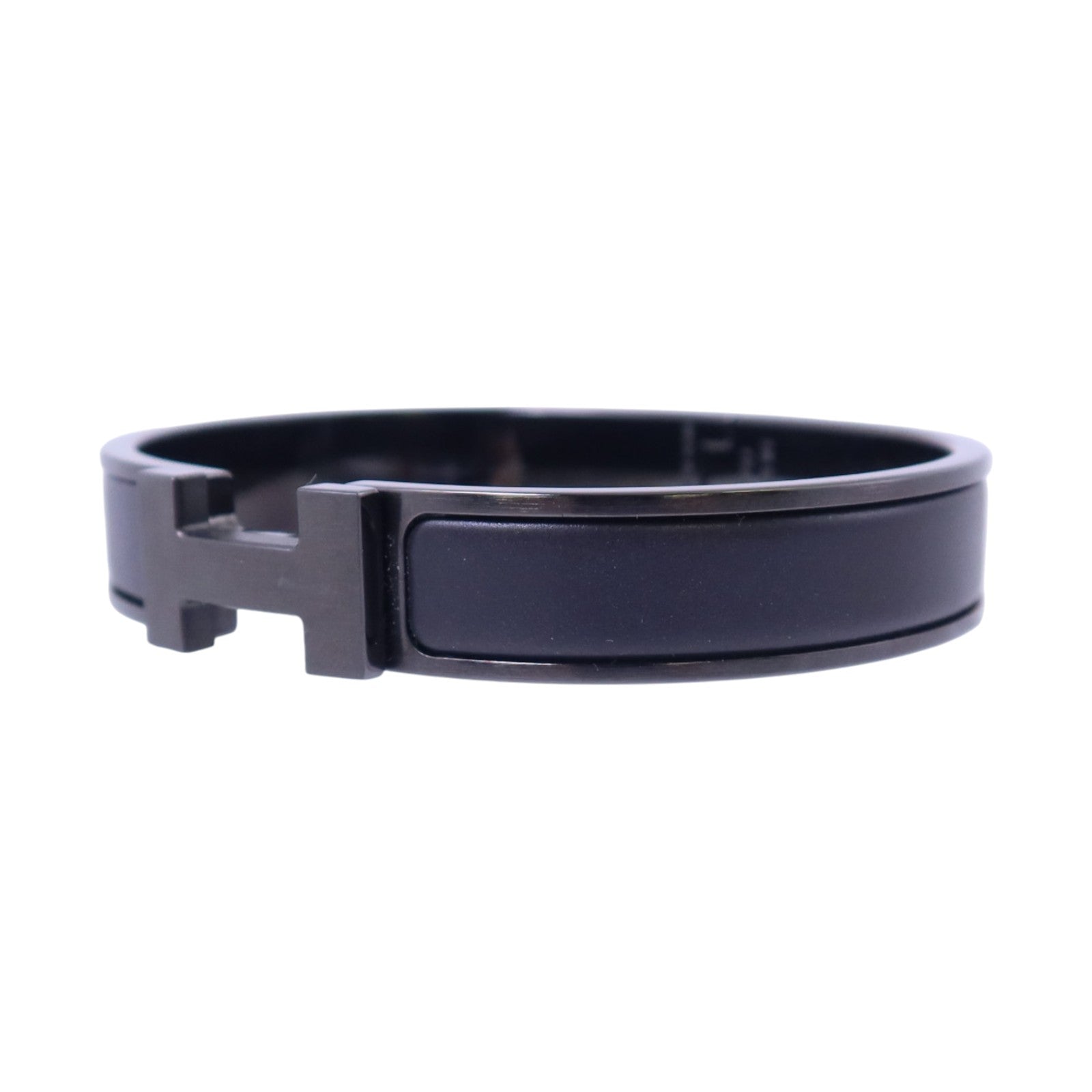 HERMES 金屬/琺瑯Click HH So Black Bracelet手鏈