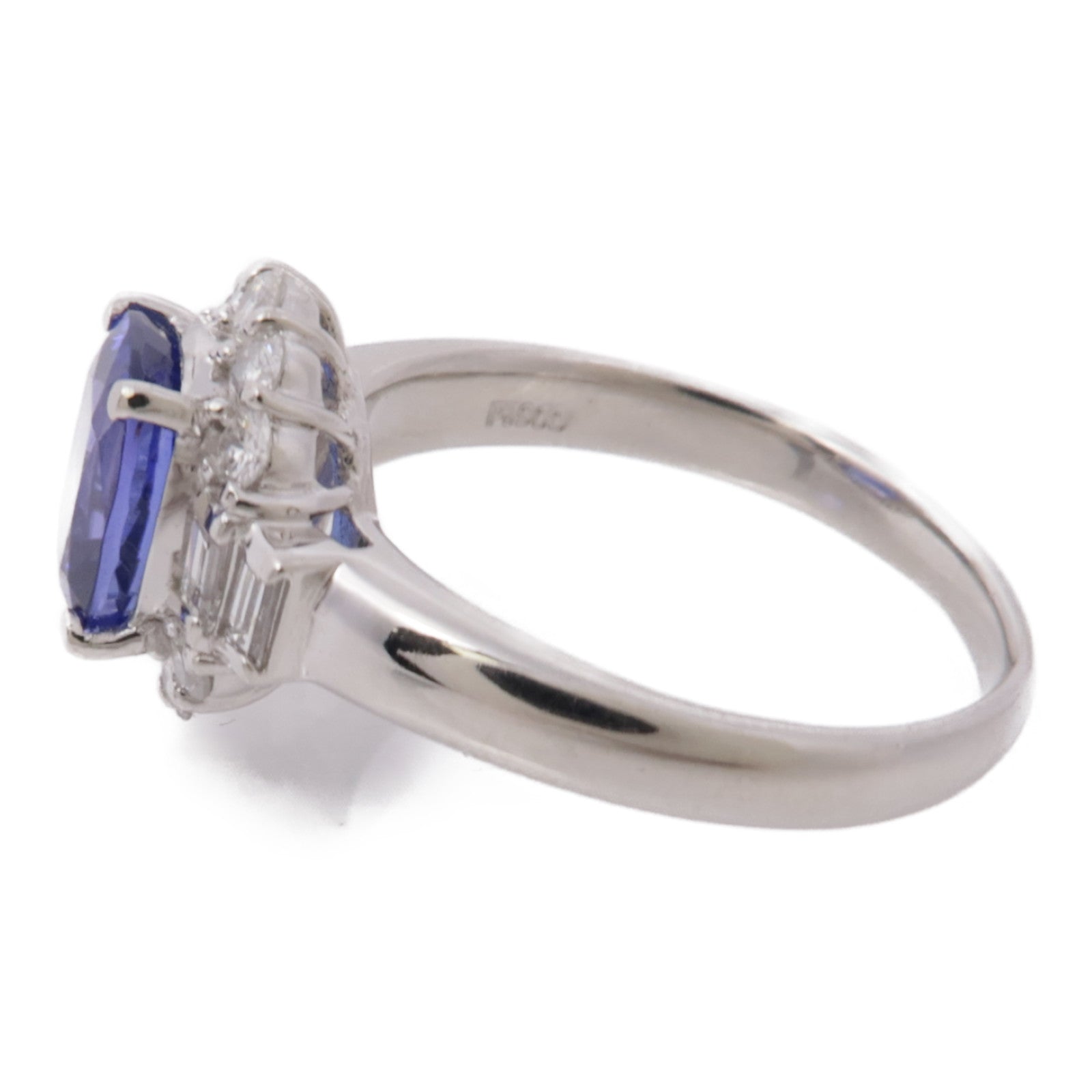 JEWELRY 鉑金Sapphire/Diamond Ring 藍寶石/鑽石戒指US#7.5