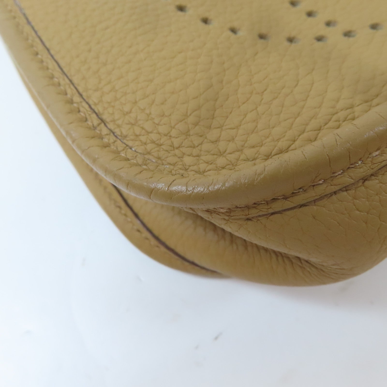 HERMES Clemence皮革Evelyne TPM金扣肩背袋Biscuit/啡色
