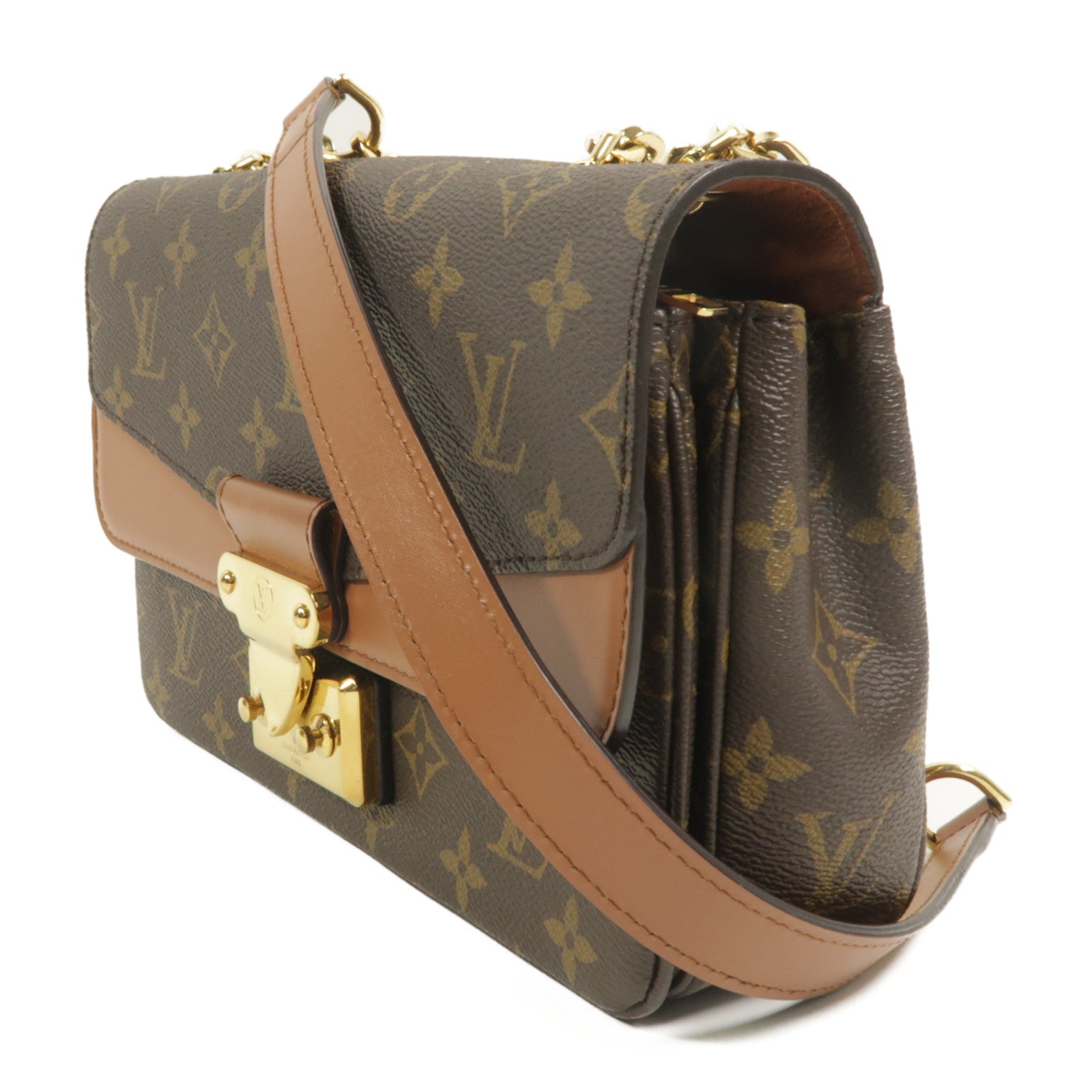 LOUIS VUITTON Monogram Marceau鏈帶肩背袋