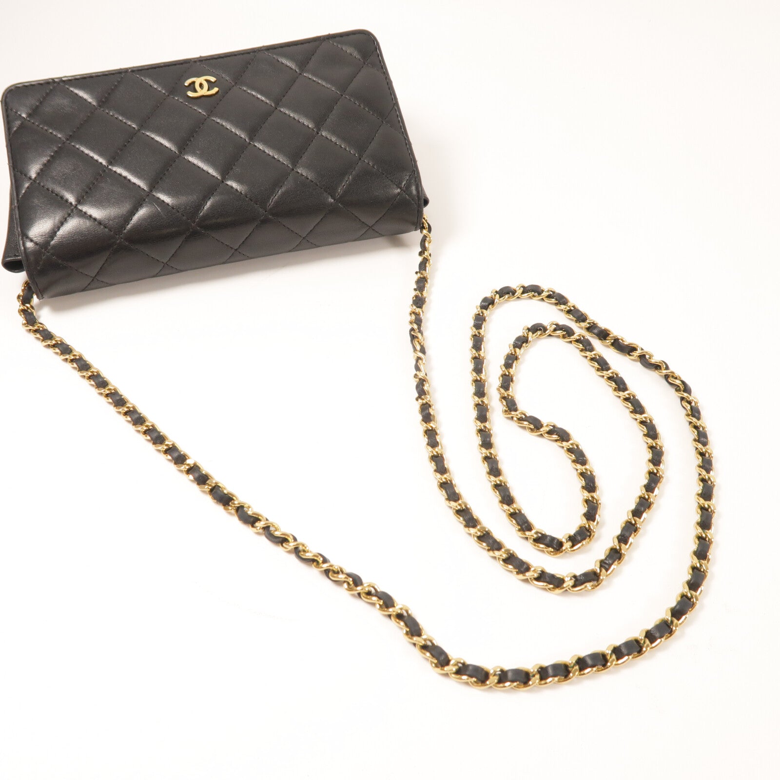CHANEL 羊皮皮革WOC Wallet On Chain金扣肩背袋