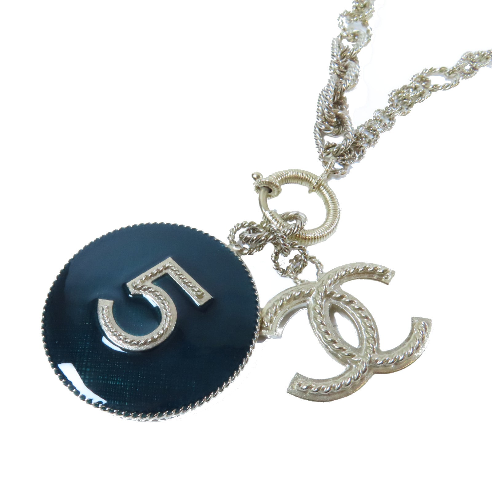 CHANEL 【激減優惠】金屬Necklace項鍊金色/綠色