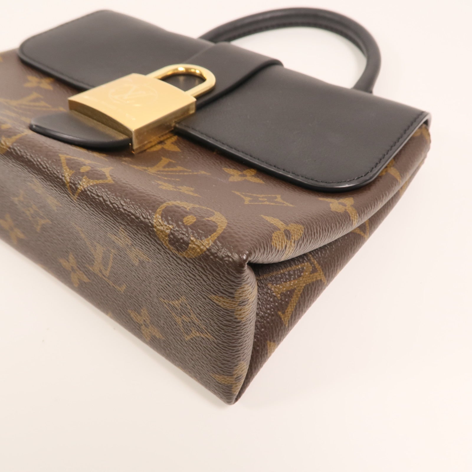 LOUIS VUITTON Monogram Locky BB金扣手挽肩背兩用袋