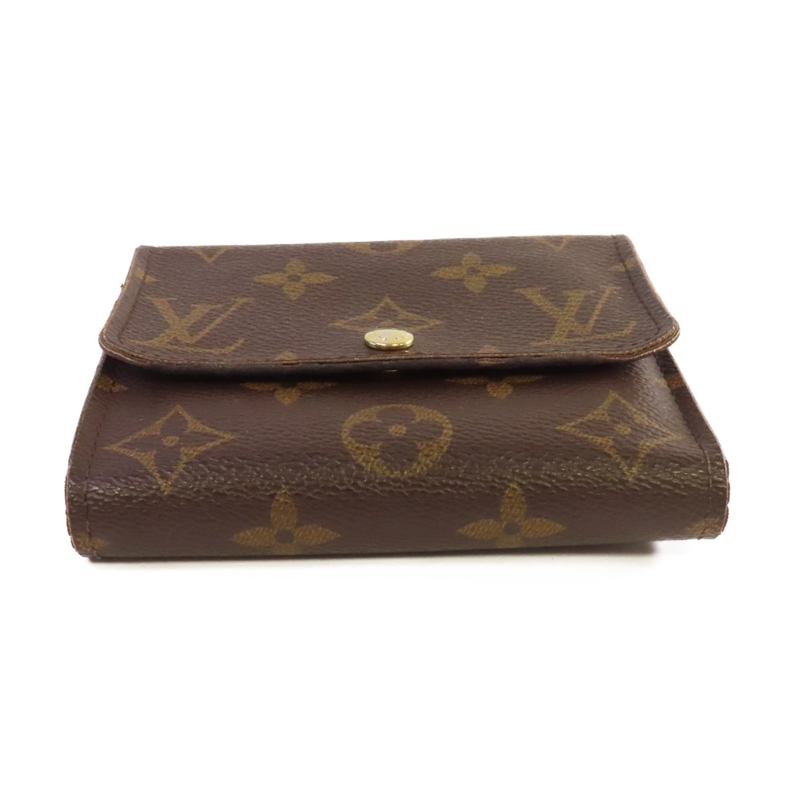 LOUIS VUITTON Monogram Short Wallet金扣短錢包啡色