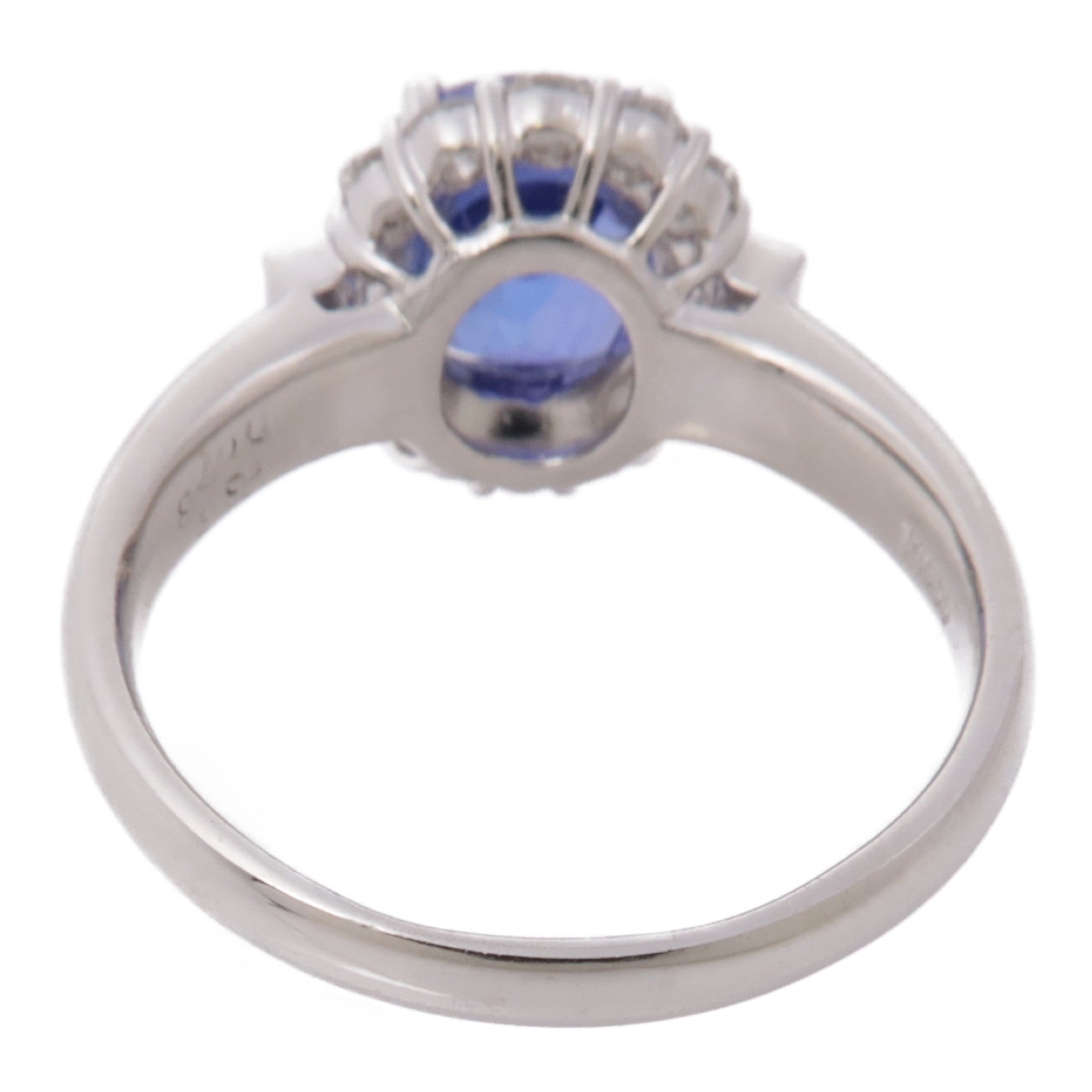 JEWELRY 鉑金Sapphire/Diamond Ring 藍寶石/鑽石戒指US#7.5