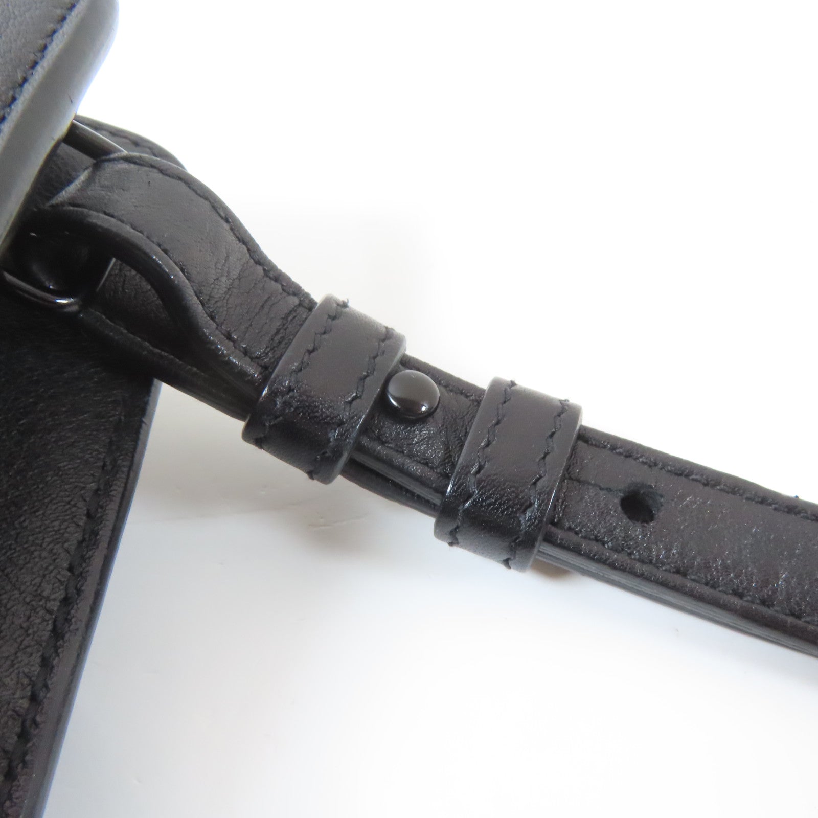 SAINT LAURENT 牛皮皮革Petit Cabas銀扣手挽肩背兩用袋黑色