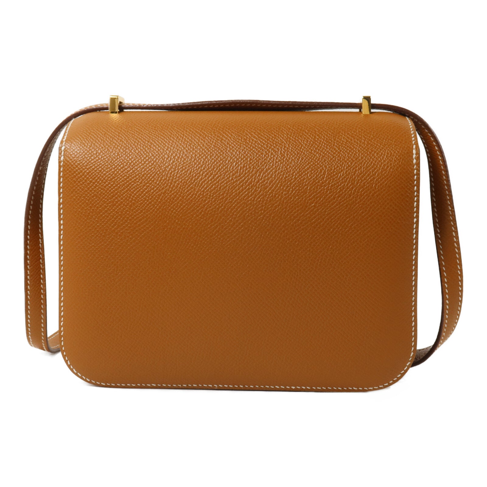 HERMES Epsom皮革Constance Mini肩背袋Gold