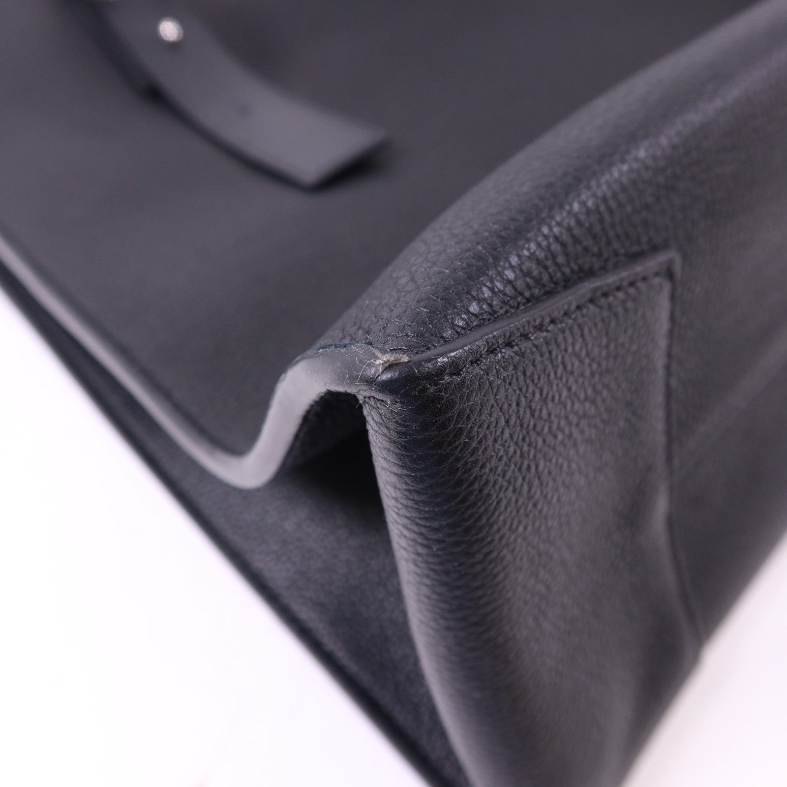 LOEWE 牛皮皮革Buckle Horizontal Tote銀扣肩背袋