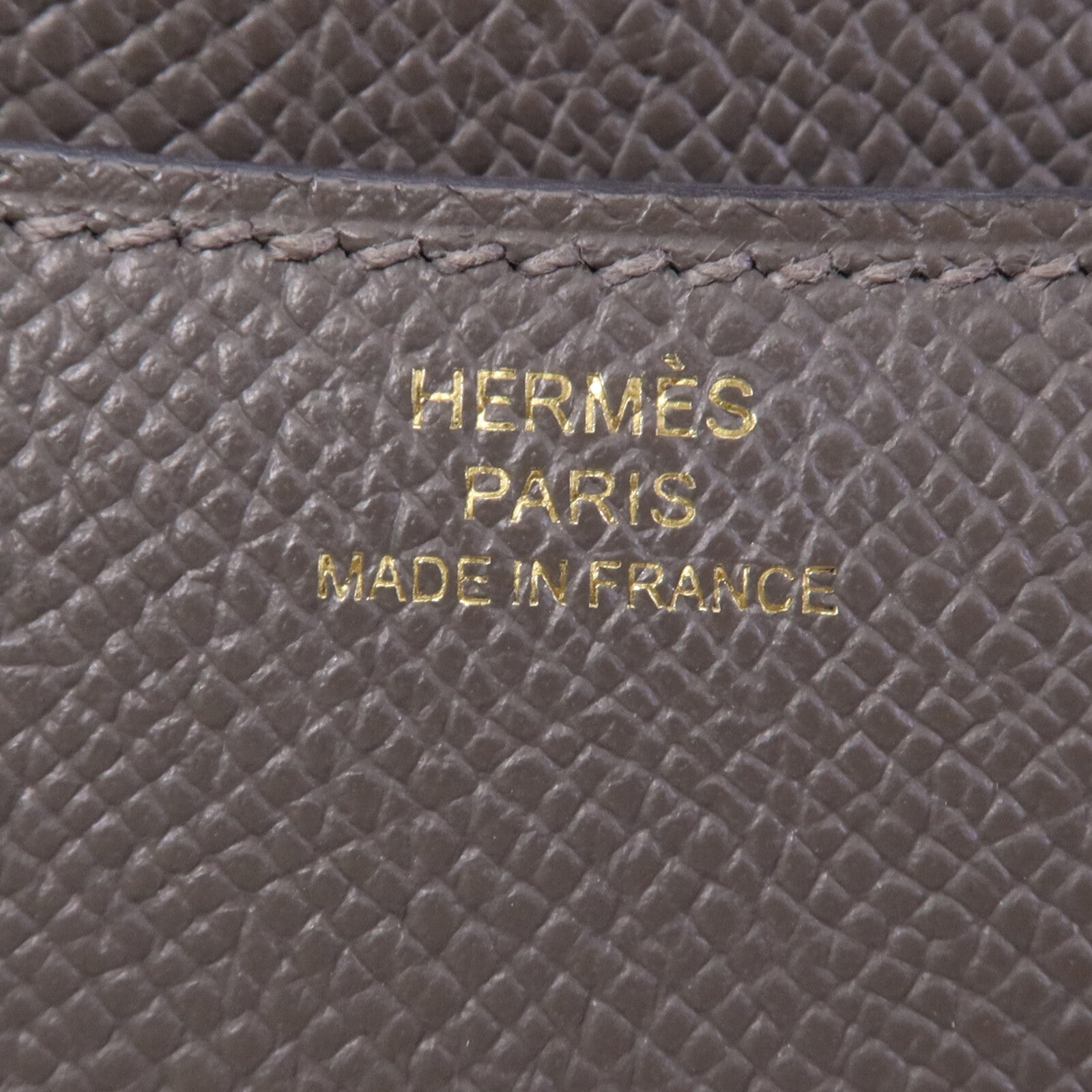 HERMES Epsom皮革Mini Constance金扣肩背袋