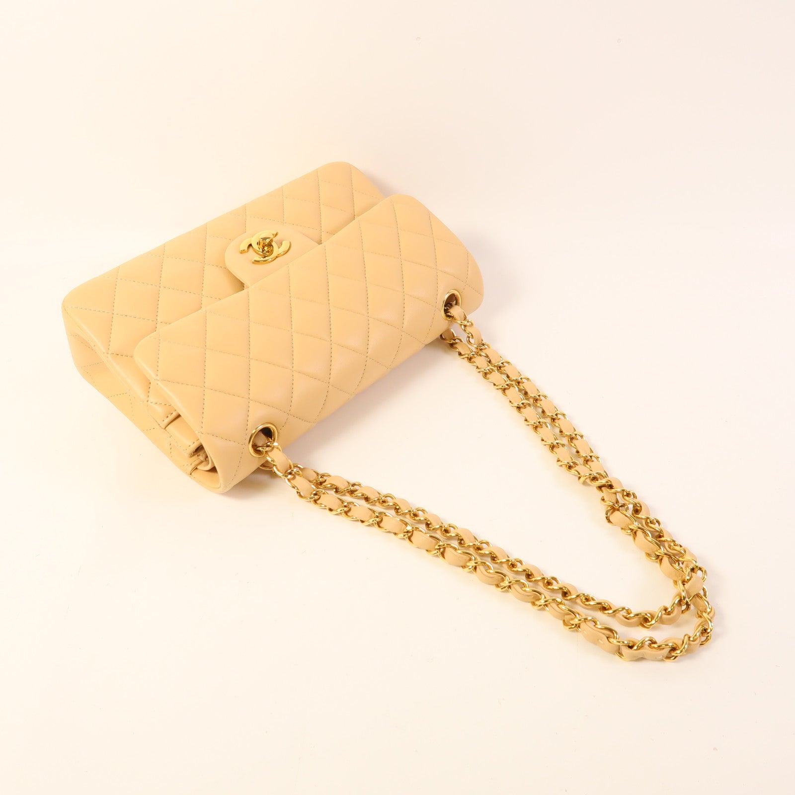 CHANEL 羊皮皮革Classic 23金扣鏈帶肩背袋