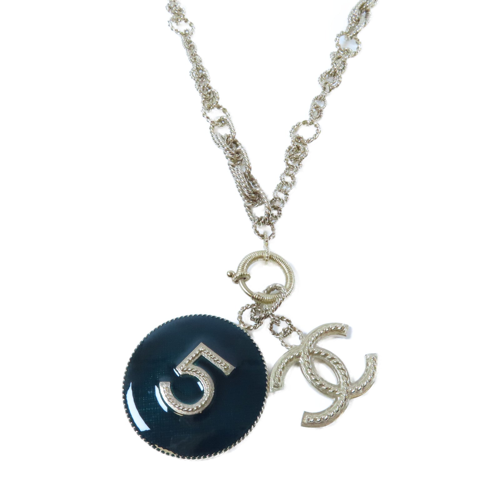 CHANEL 【激減優惠】金屬Necklace項鍊金色/綠色