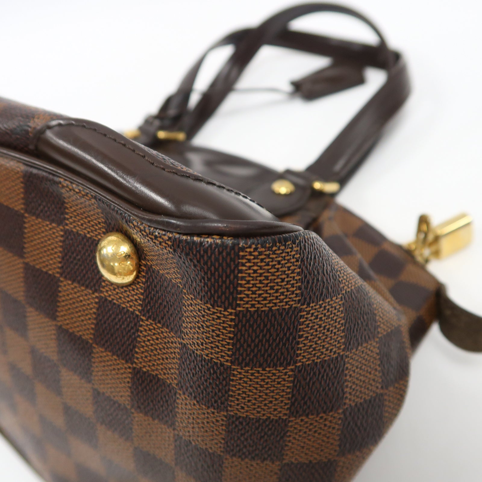 LOUIS VUITTON Damier Ebene Verona PM金扣肩背袋啡色
