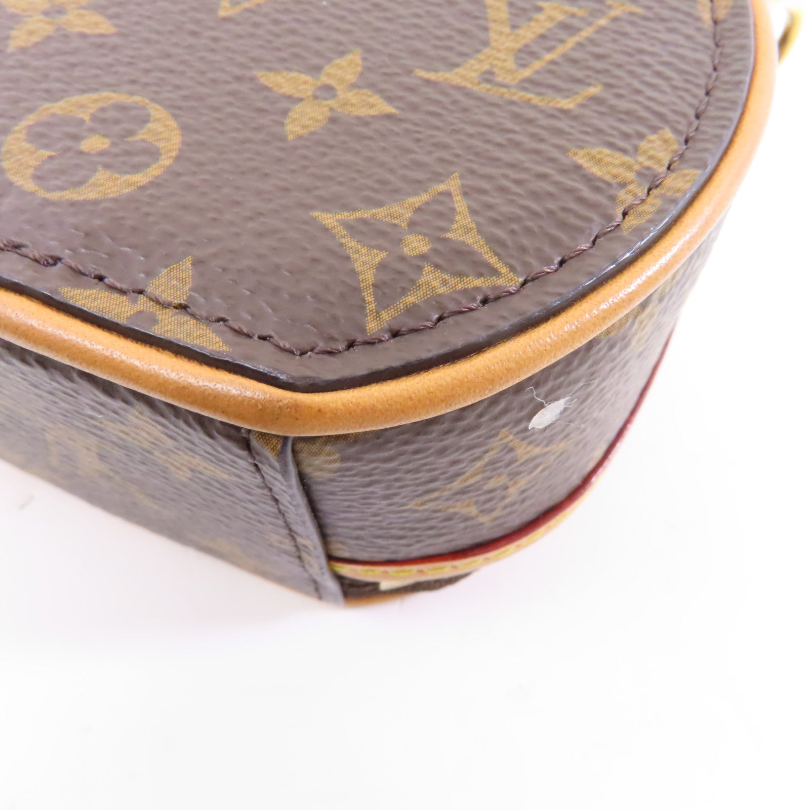 LOUIS VUITTON 【激減優惠】Monogram Petite Boite Chapeau Necklace金扣鏈帶肩背袋啡色