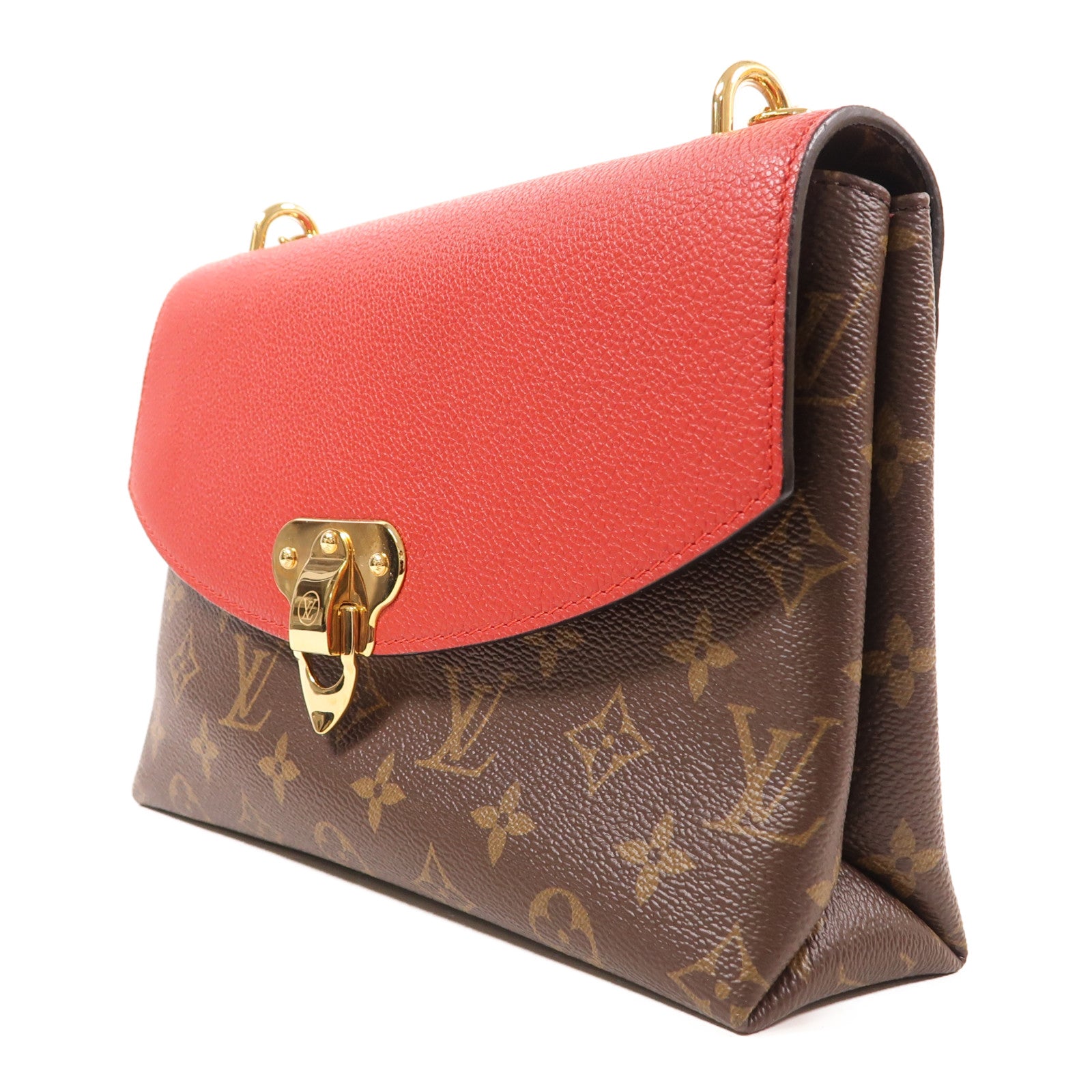 LOUIS VUITTON LV GHW Saint Placide Shoulder Bag M43713 Monogram Brown/Red