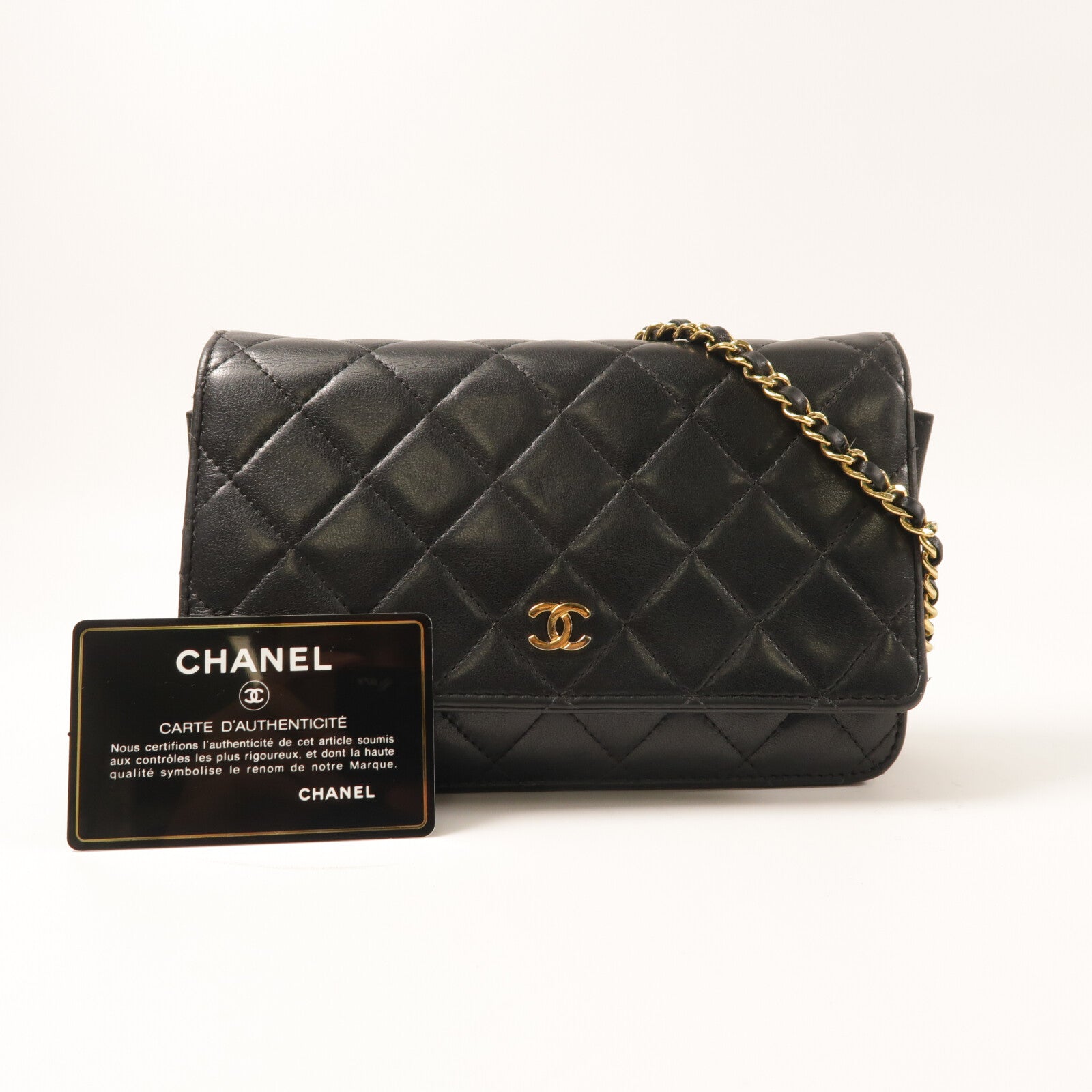 CHANEL 羊皮皮革WOC Wallet On Chain金扣肩背袋