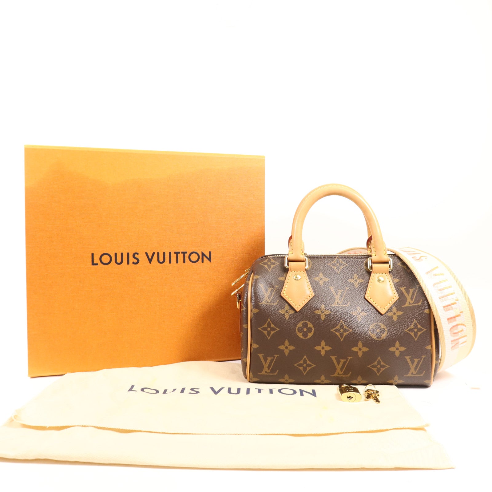 LOUIS VUITTON Monogram Speedy Bandoulière 20金扣手挽肩背兩用袋