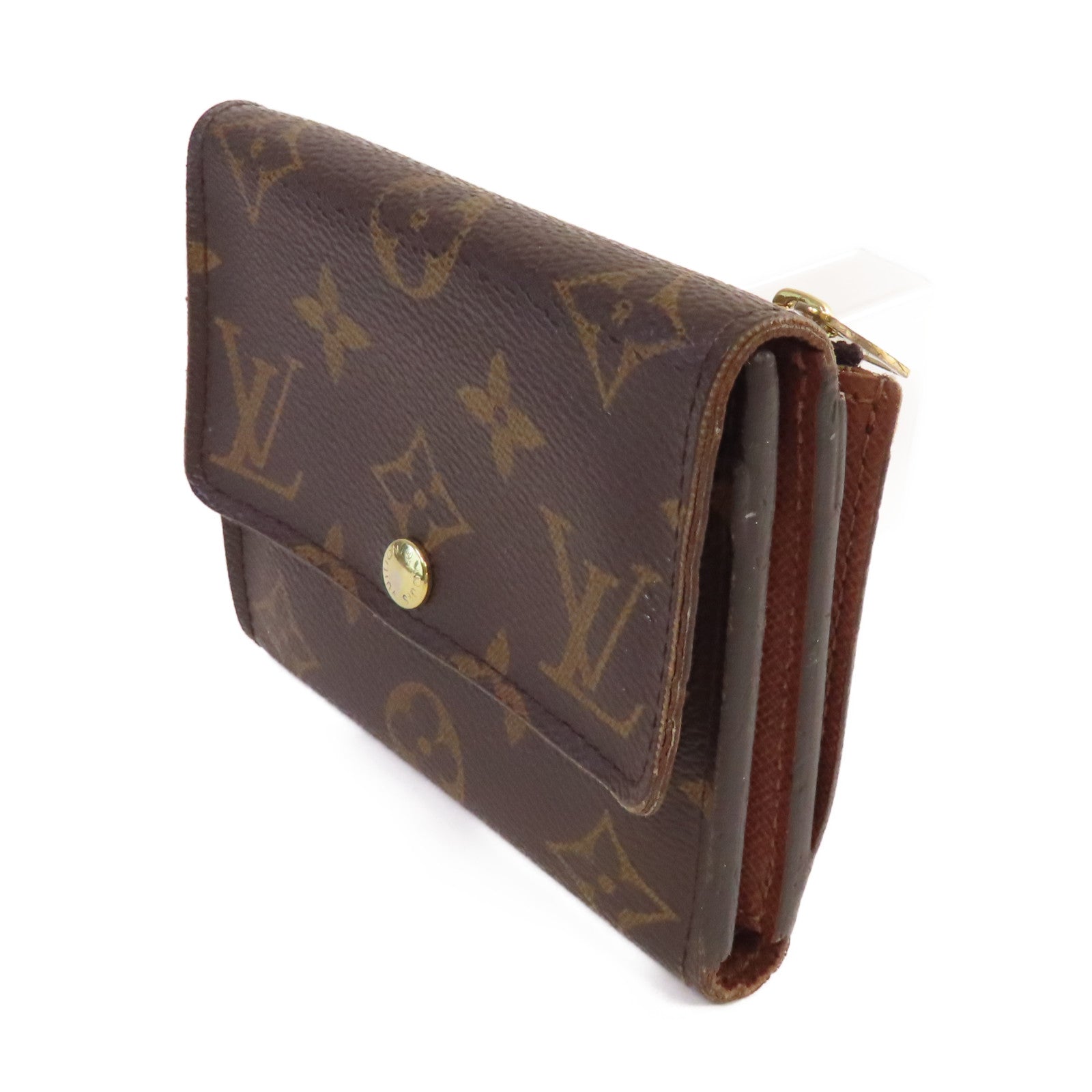 LOUIS VUITTON Monogram Short Wallet金扣短錢包啡色