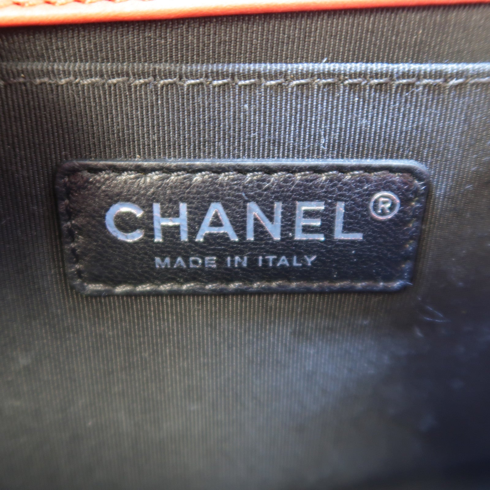 CHANEL **【激減優惠】菱格牛皮皮革Boy Chanel銀扣鏈帶肩背袋紅色