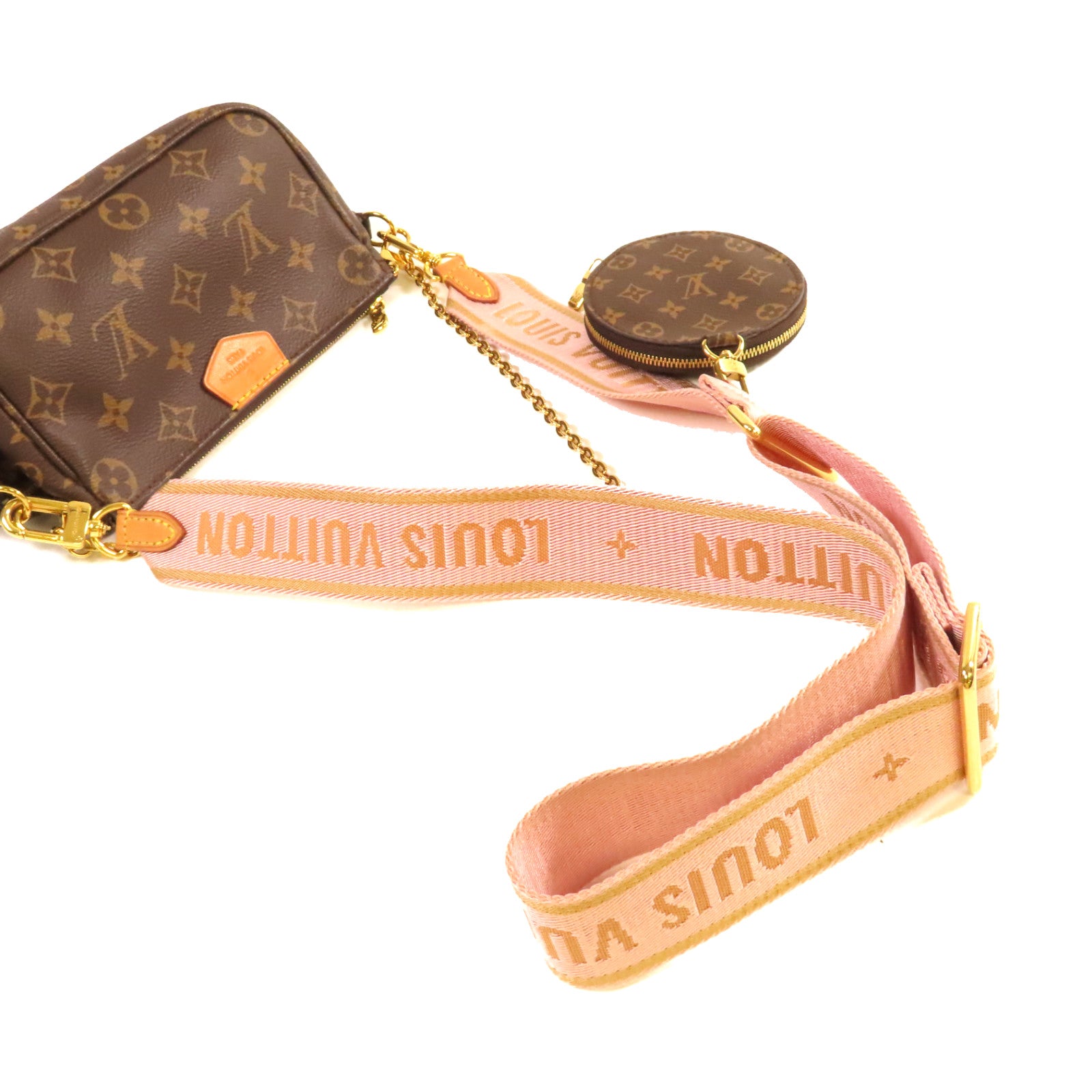 LOUIS VUITTON 【激減優惠】Monogram Multi Pochette Accessoires Shoulder Bag金扣肩背袋啡色