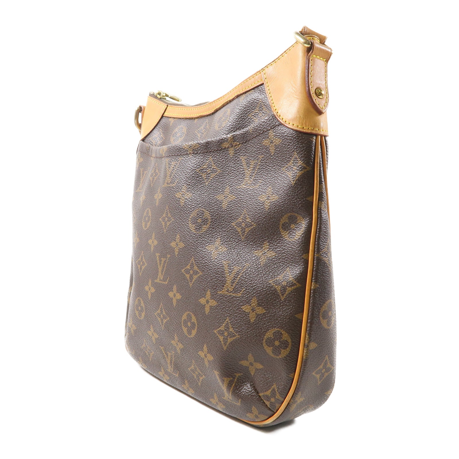 LOUIS VUITTON Monogram Odeon PM金扣肩背袋啡色