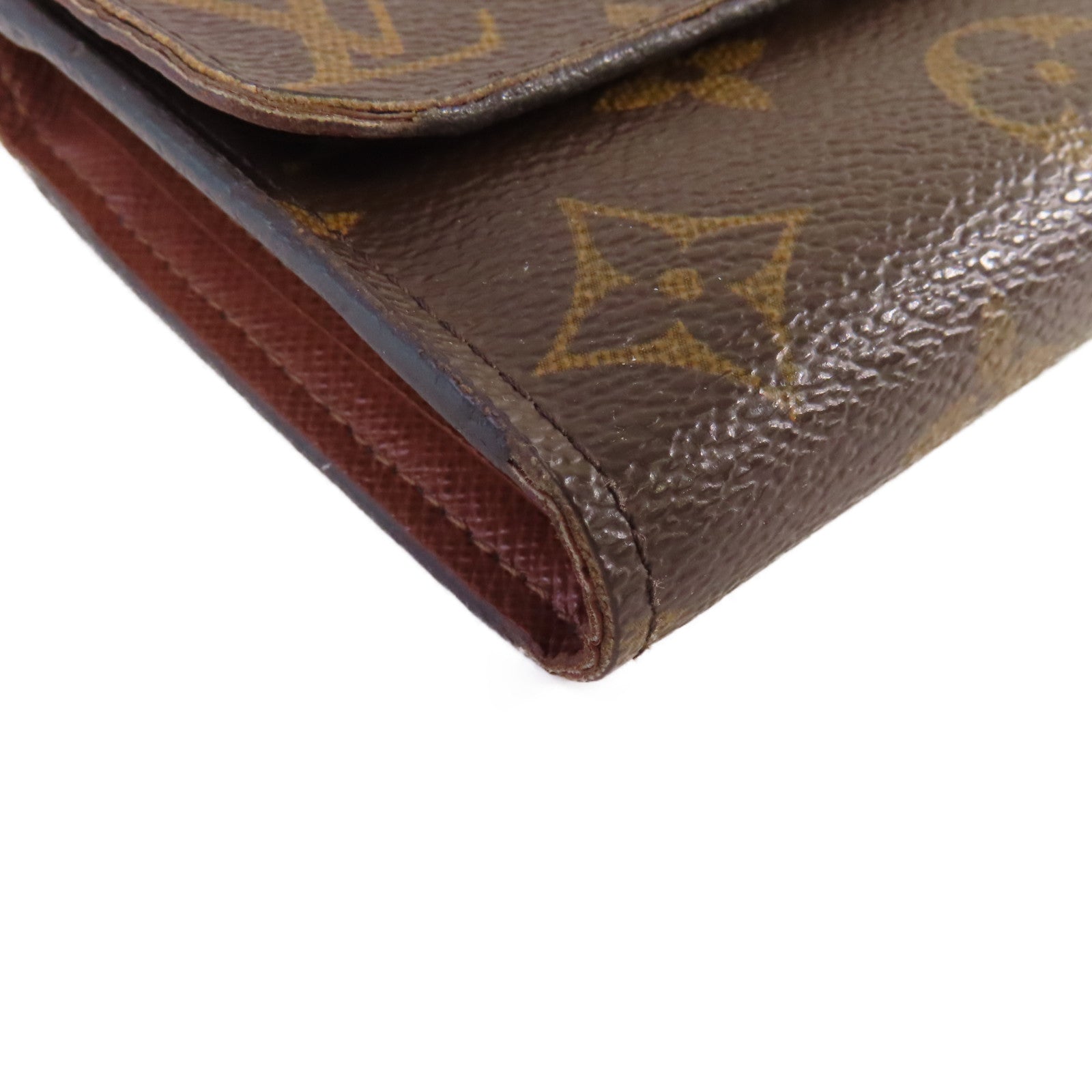 LOUIS VUITTON Monogram Short Wallet金扣短錢包啡色