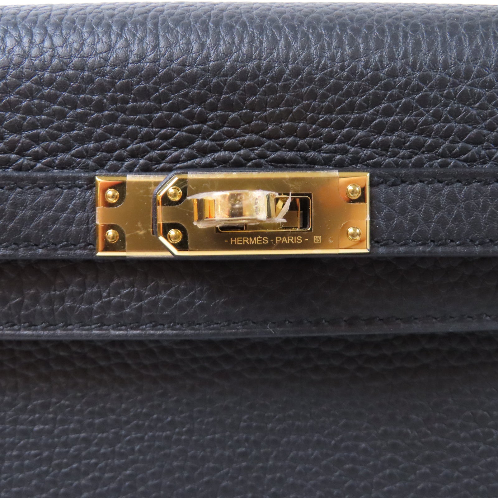 HERMES 【激減優惠】Togo皮革Kelly 25金扣手挽肩背兩用袋黑色