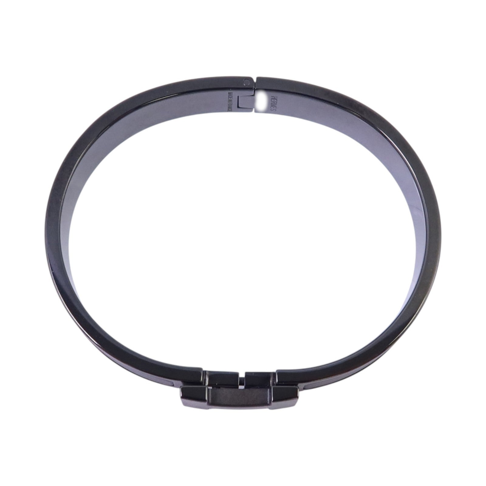 HERMES 金屬/琺瑯Click HH So Black Bracelet手鏈