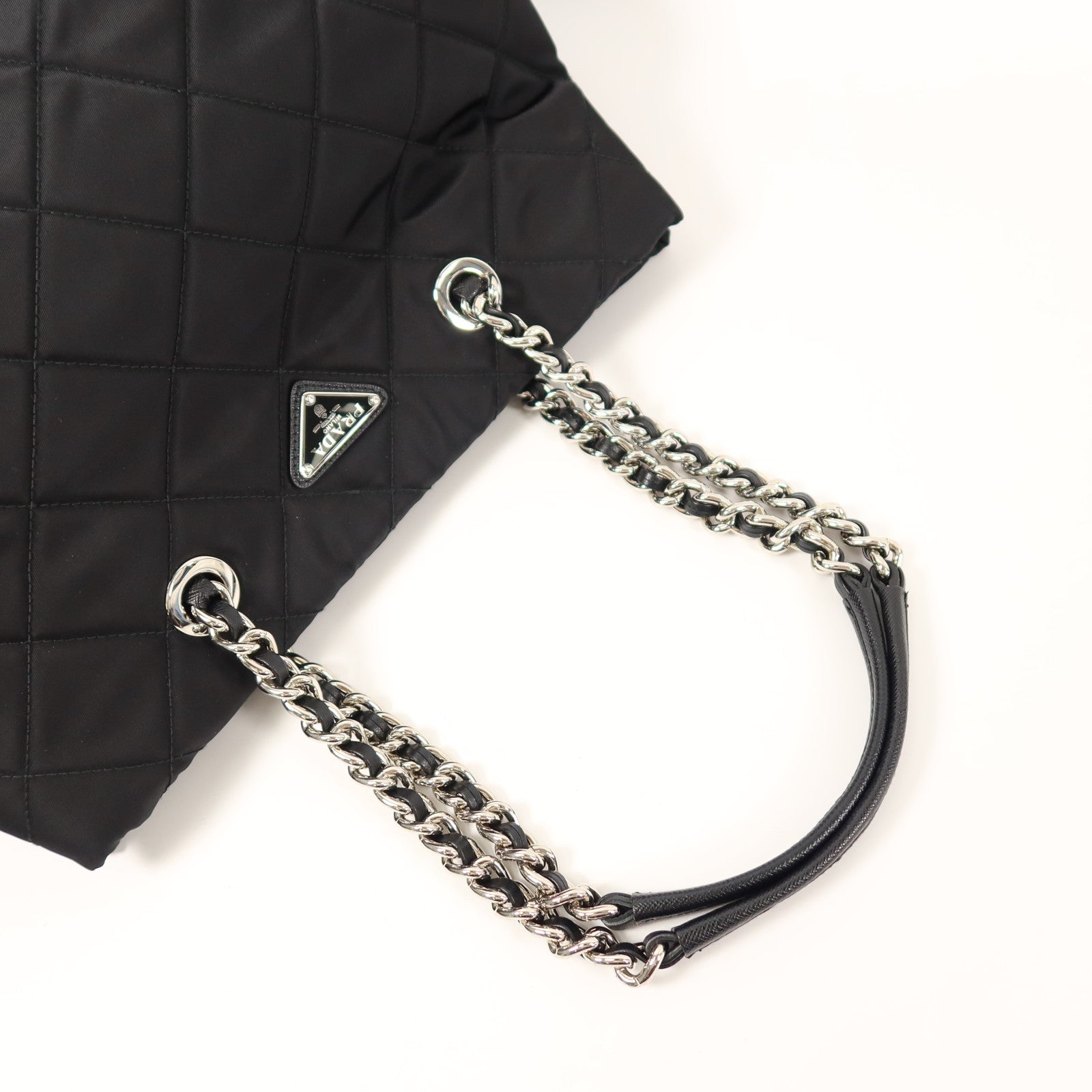 PRADA 尼龍Shoulder Bag鏈帶肩背袋