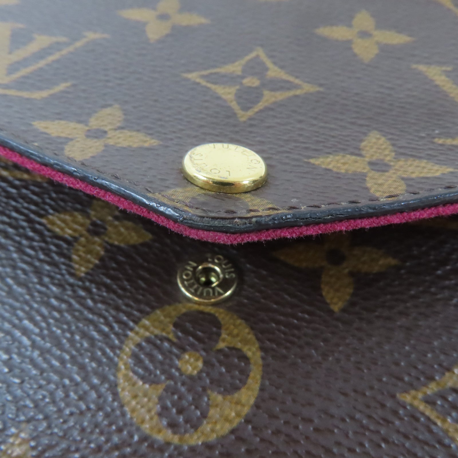 LOUIS VUITTON Monogram Felicie Pochette金扣鏈帶肩背袋啡色