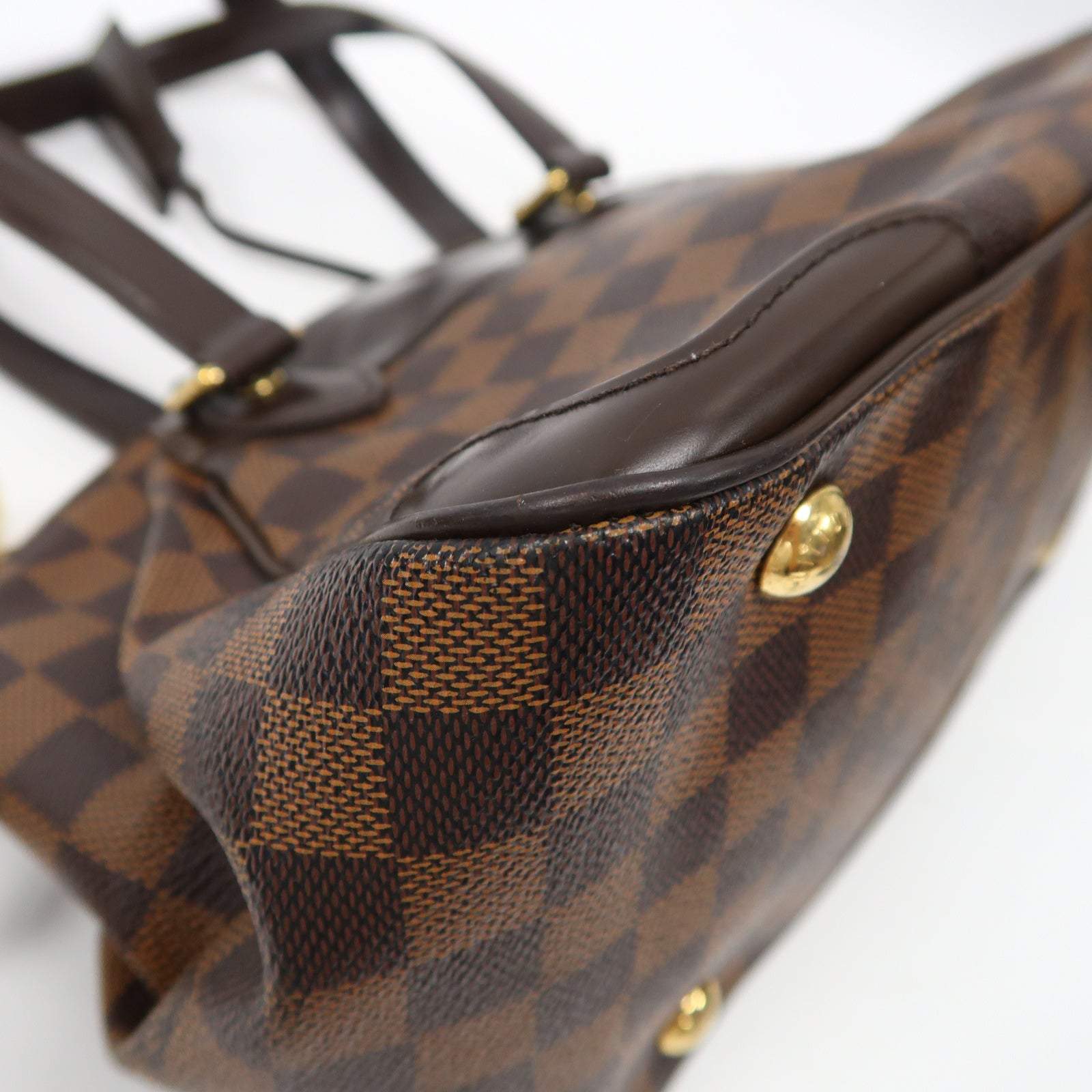 LOUIS VUITTON Damier Ebene Verona PM金扣肩背袋啡色