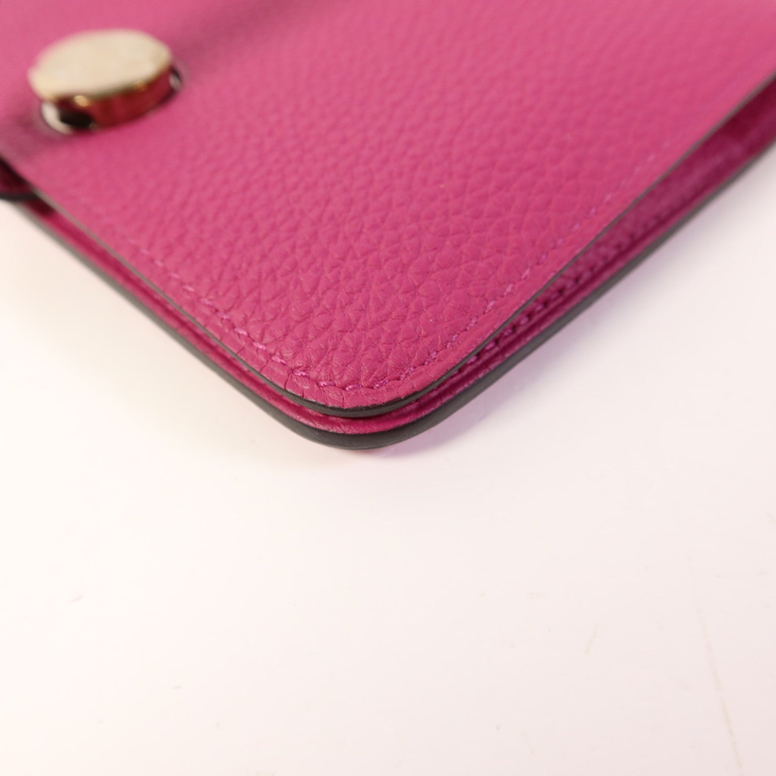 HERMES 【激減優惠】Evercolor皮革Dogon Compact Wallet銀扣錢包