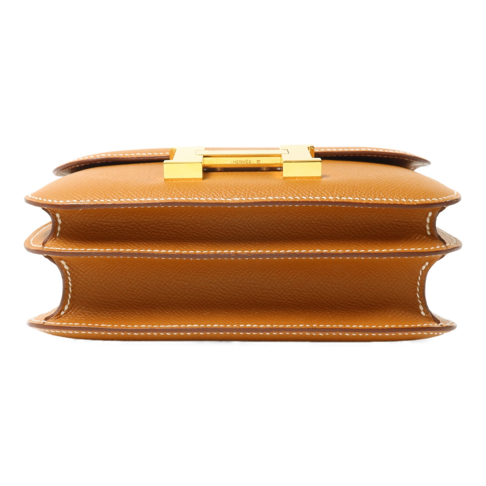 HERMES Epsom皮革Constance Mini肩背袋Gold