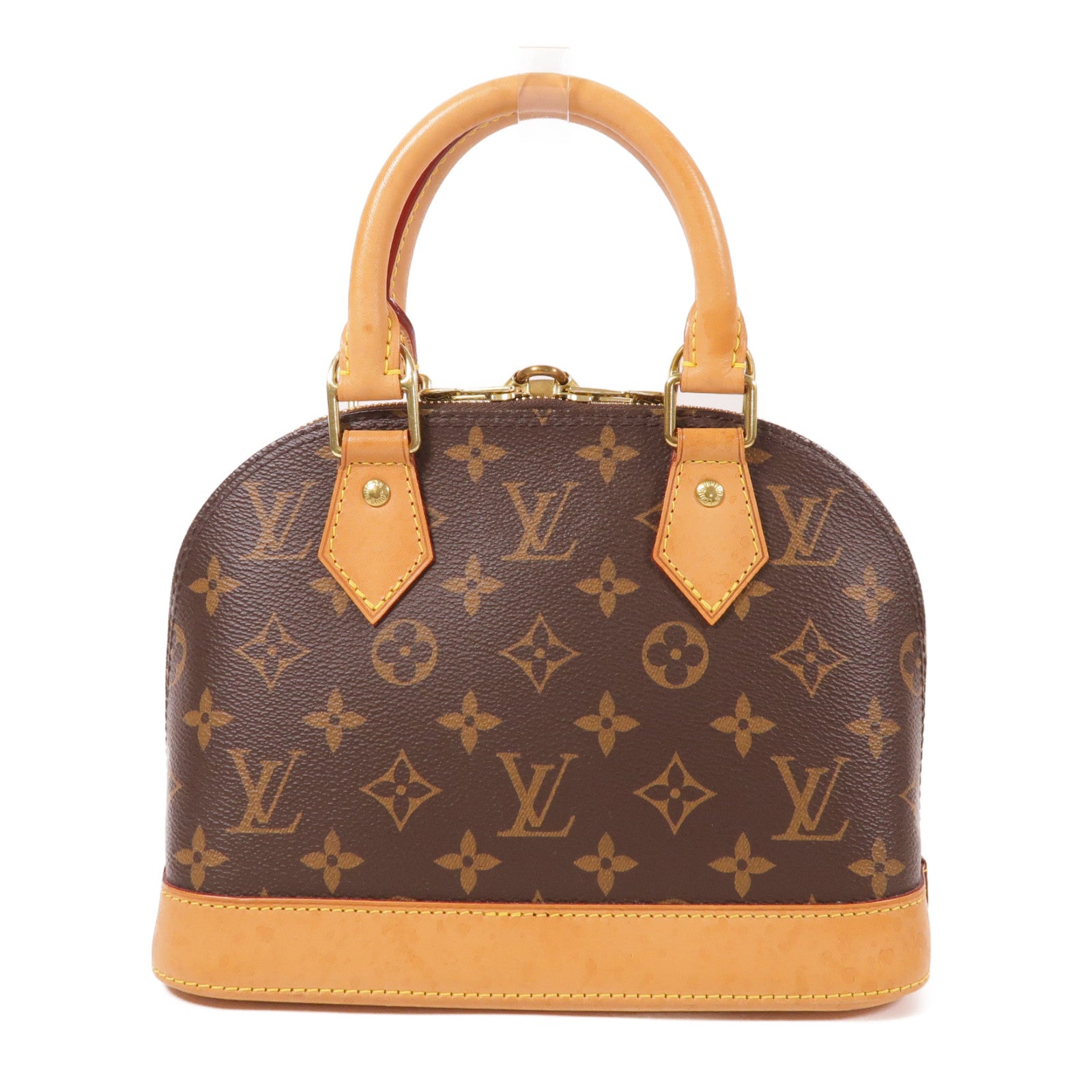 LOUIS VUITTON Monogram Alma BB金扣手挽肩背兩用袋棕色