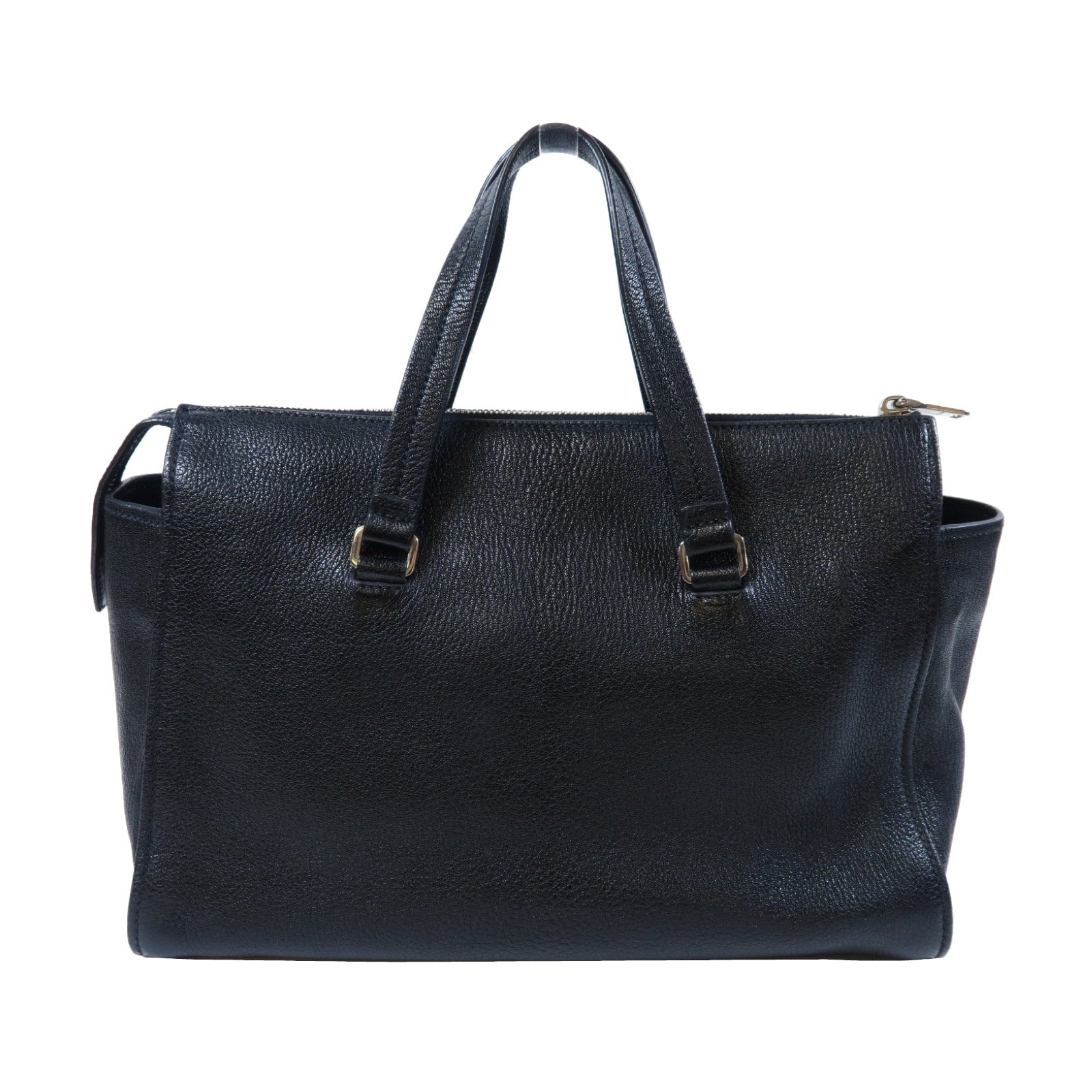 Miu Miu Madras皮革2 Way Shoulder銀扣手挽肩背兩用袋黑色