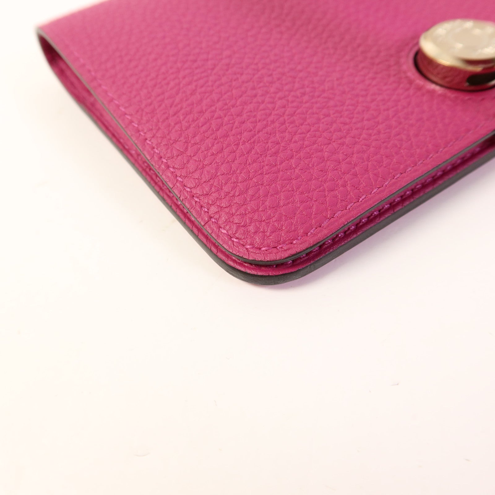 HERMES 【激減優惠】Evercolor皮革Dogon Compact Wallet銀扣錢包