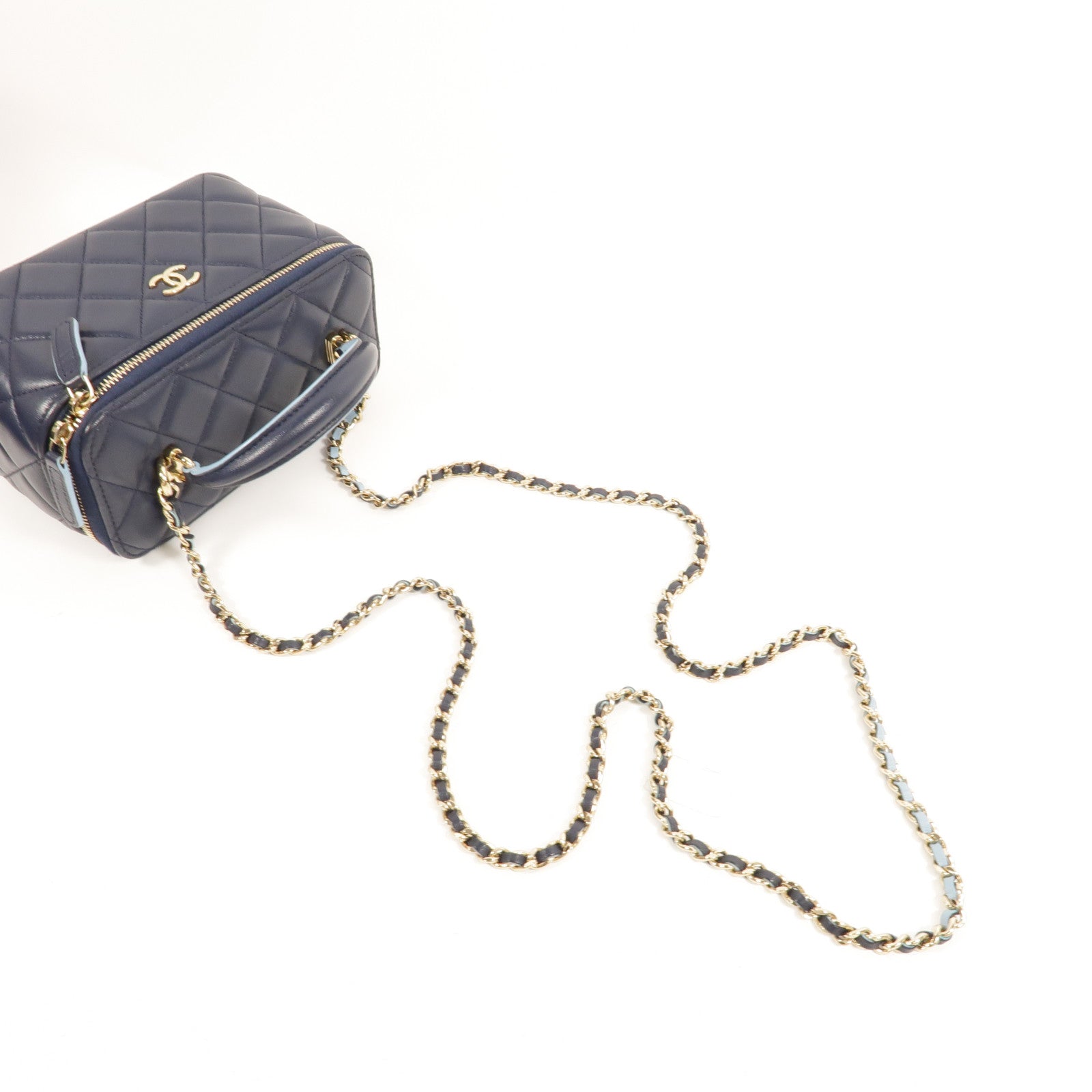 CHANEL 羊皮皮革Top Handle Vanity Case手挽肩背兩用袋