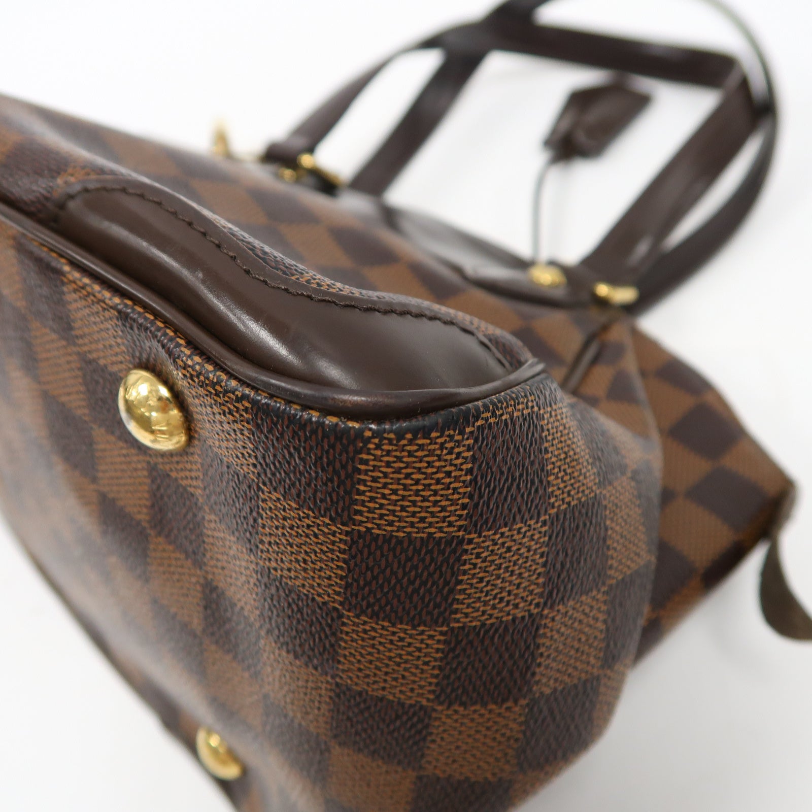 LOUIS VUITTON Damier Ebene Verona PM金扣肩背袋啡色