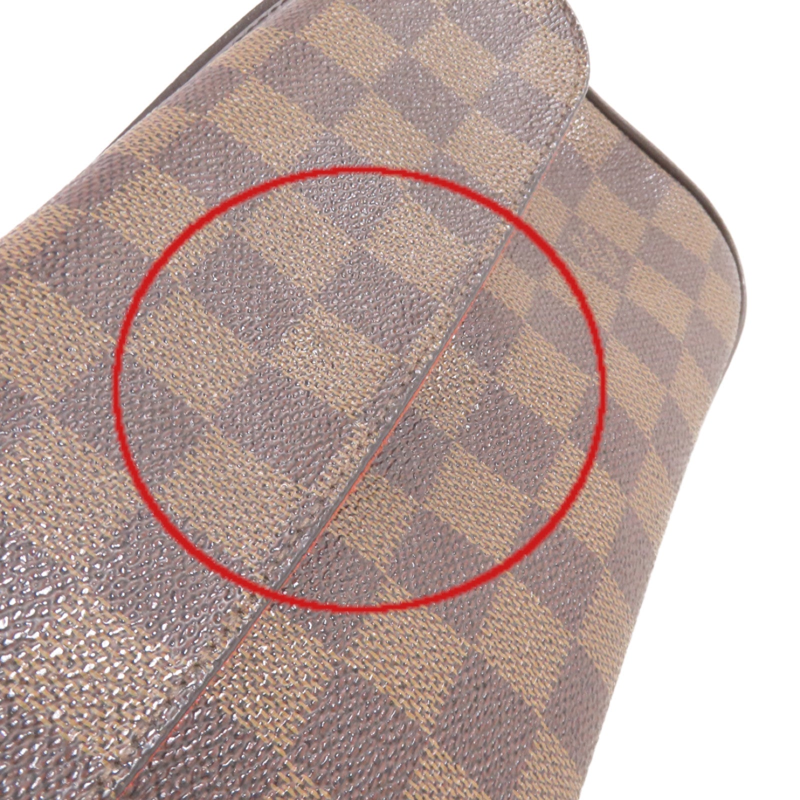 LOUIS VUITTON Damier Ebene Recoleta Hand Bag金扣肩背袋啡色