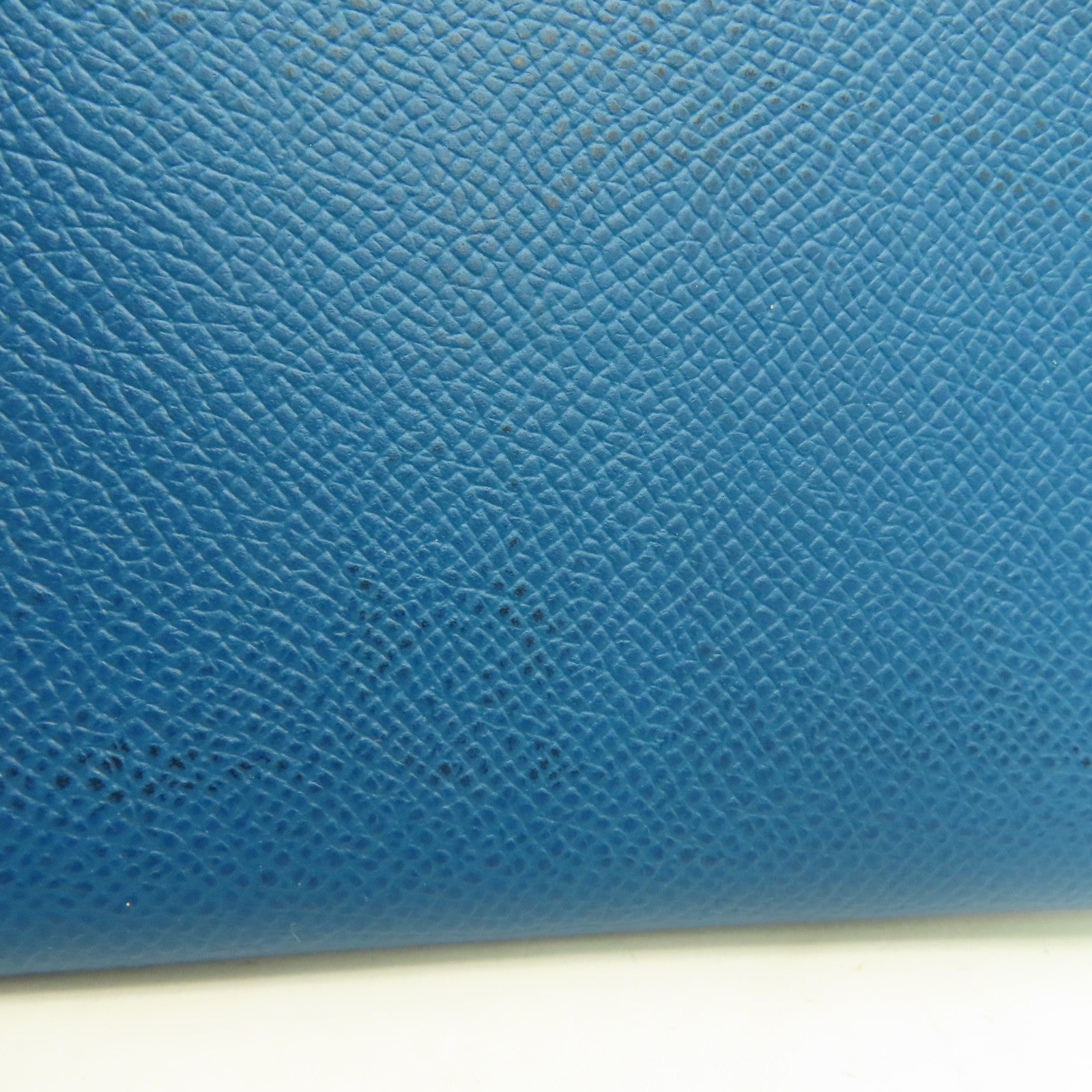 HERMES Epsom皮革Passport Case護照套綠藍色