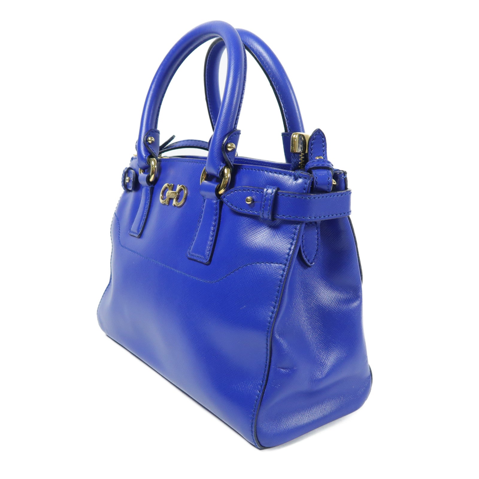 Salvatore Ferragamo 牛皮皮革Shoulder Bag金扣手挽肩背兩用袋