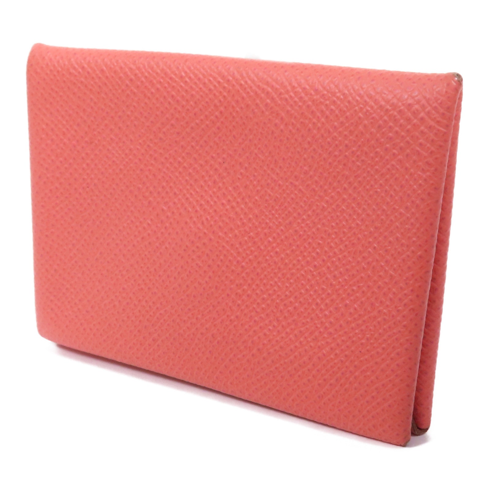 HERMES Epsom皮革Calvi銀扣卡片套